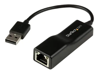 StarTech USB 2.0 RJ45 Fast Ethernet Adapter - Lan Nic USB Netzwerkadapter - USB 2.0 10/100 Mbit Adapter in Schwarz - Netzwerkadapter - USB 2.0 - 10/100 Ethernet - Schwarz