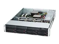 Supermicro SC825 TQC-600LPB - Rack-Montage - 2U - Erweitertes ATX - SATA/SAS - Hot-Swap 600 Watt - Schwarz