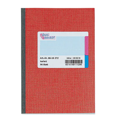 KOENIG&EBHARDT Geschäftsbuch DIN A5 kariert - rot - A5 8615272
