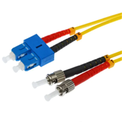 Helos - Patch-Kabel - ST Einzelmodus (M) zu SC Single-Modus (M) - 5 m - Glasfaser - Duplex - 9/125 Mikrometer - OS2 - Gelb