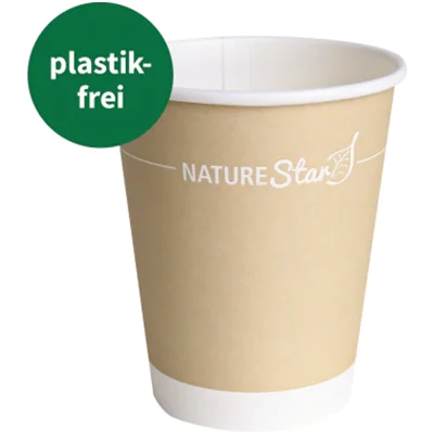 NATURE Star Trinkbecher Only Paper Einweg 250ml Hartpapier hellbraun 50 St./Pack. NATURE Star Trinkbecher Only Paper Einweg 250ml Hartpapier hellbraun 50 St./Pack.