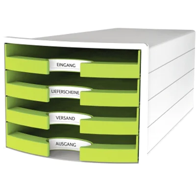 HAN Schubladenbox IMPULS 1013-50 DIN A4/C4 4Fächer offen ws/le HAN Schubladenbox IMPULS 1013-50 DIN A4/C4 4Fächer offen ws/le