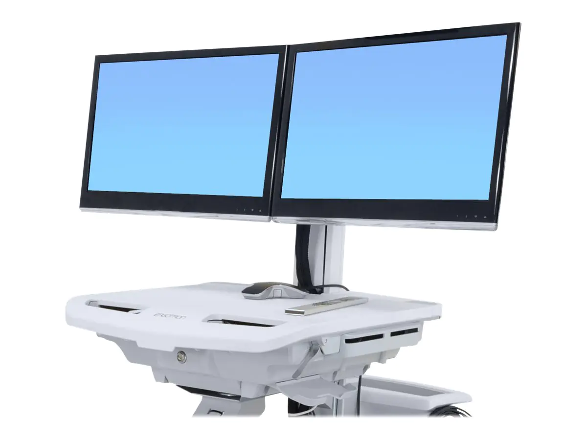 Ergotron SV Dual Monitor Kit - Aufstellung für 2 LCD-Displays (einstellbarer Arm) - Bildschirmgröße: 61 cm (24") - am Wagen montierbar