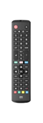One for All TV Replacement Remotes URC4911, TV, IR Wireless, Drucktasten, Schwarz