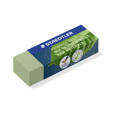 STAEDTLER® Radierer Bleistifte, Buntstifte 2,3 x 1,3 x 6,5 cm (B x H x L) Pflanzenmehl oliv STAEDTLER® Radierer Bleistifte, Buntstifte 2,3 x 1,3 x 6,5 cm (B x H x L) Pflanzenmehl oliv