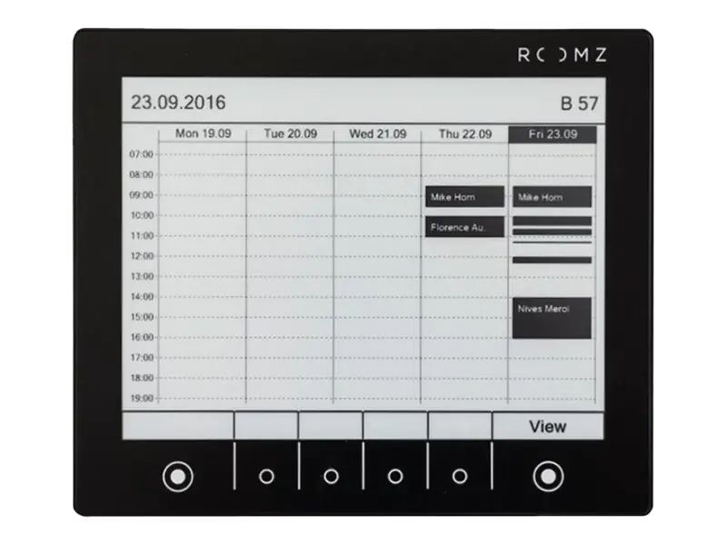 ROOMZ Display - Raummanager - kabellos - Wi-Fi, NFC - 2.4 Ghz - Schwarz
