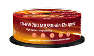 MediaRange - 25 x CD-RW - 700 MB (80 Min) 12x - Brick
