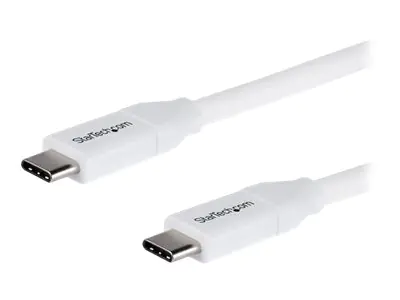 StarTech USB-C auf USB-C Kabel mit 5A Power Delivery - St/St - 2m - USB 2.0 - USB-IF zertifiziert - USB Typ C Kabel - USB-Kabel - 24 pin USB-C (M) zu 24 pin USB-C (M) - Thunderbolt 3 / USB 2.0 - 5 A - 2 m - weiß StarTech USB-C auf USB-C Kabel mit 5A Power Delivery - St/St - 2m - USB 2.0 - USB-IF zertifiziert - USB Typ C Kabel - USB-Kabel - 24 pin USB-C (M) zu 24 pin USB-C (M) - Thunderbolt 3 / USB 2.0 - 5 A - 2 m - weiß