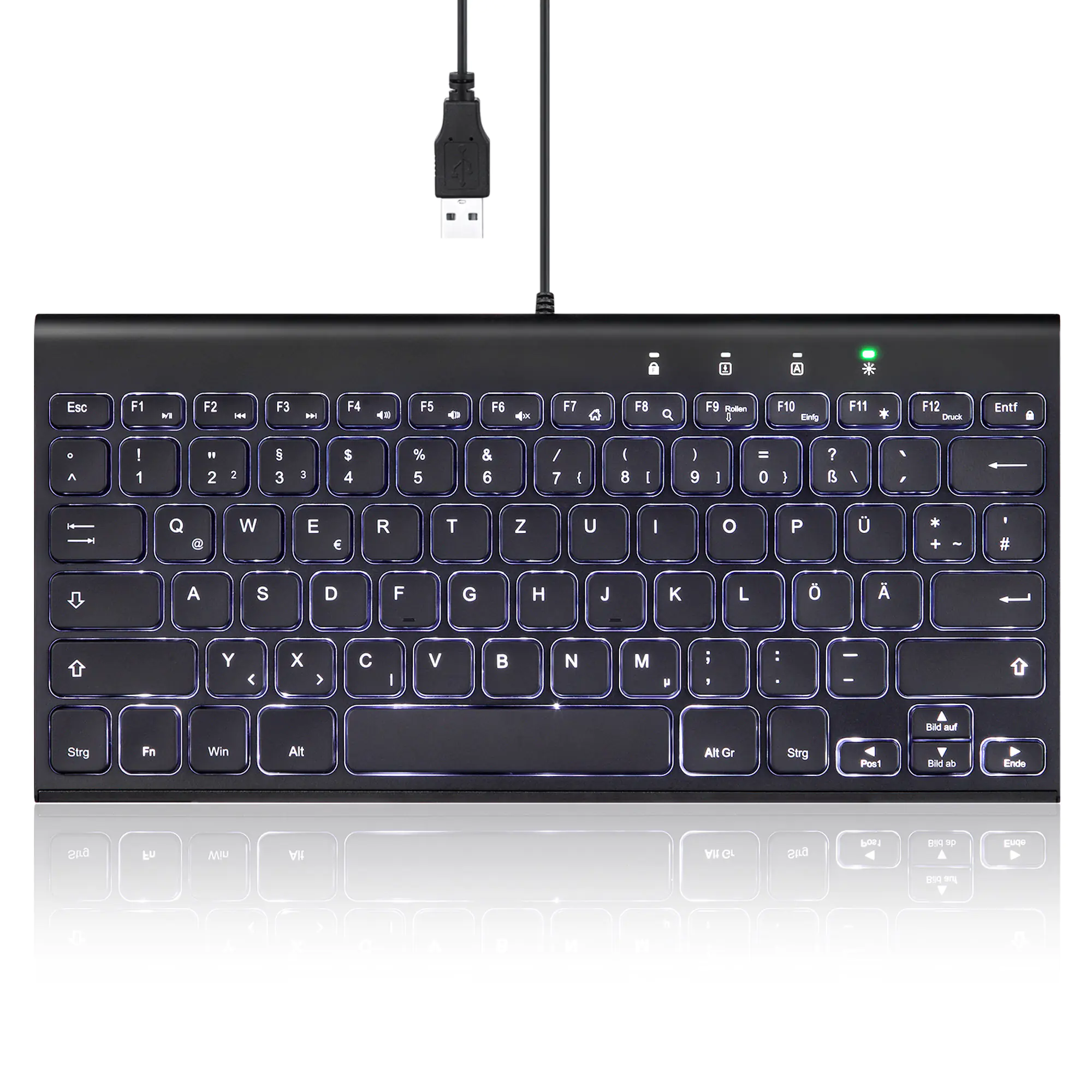 Perixx PERIBOARD-429 DE kabelgebunden USB Mini Tastatur mit Hintergrundbeleuchtung - Tastatur - T Perixx PERIBOARD-429 DE kabelgebunden USB Mini Tastatur mit Hintergrundbeleuchtung - Tastatur - T