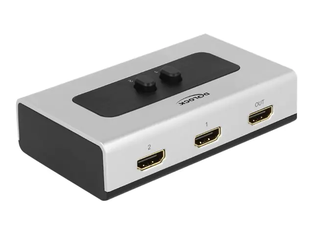 DeLock Switch HDMI 2 port manual - Video/Audio-Schalter - 2 x HDMI - Desktop