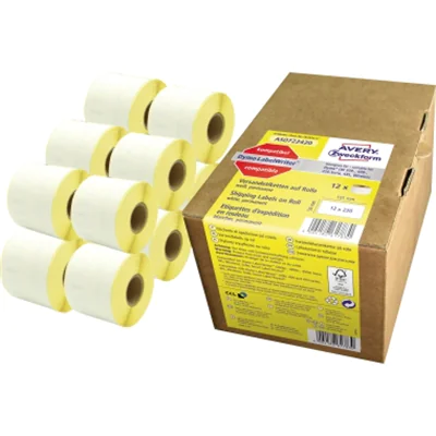Avery Zweckform Etikett AS0722420 54x101mm ws 12Rollen 2.640St. Avery Zweckform Etikett AS0722420 54x101mm ws 12Rollen 2.640St.