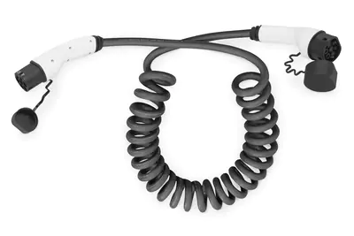 DIGITUS - Stromkabel - Type 2 weiblich zu Type 2 männlich - 7.5 m - Spirale, einphasig