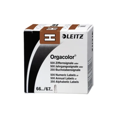Leitz Buchstabensignal Orgacolor 66171000 H braun 250 St./Pack. Leitz Buchstabensignal Orgacolor 66171000 H braun 250 St./Pack.
