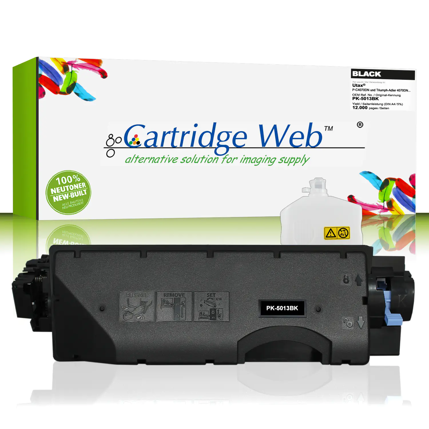 CartridgeWeb Toner kompatibel zu Utax 1T02NT0UT0 PK-5013BK Schwarz 16.000 Seiten 1 Stück CartridgeWeb Toner kompatibel zu Utax 1T02NT0UT0 PK-5013BK Schwarz 16.000 Seiten 1 Stück