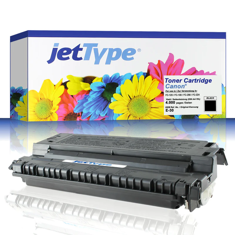 jetType Toner kompatibel zu Canon 1491A003 E30 schwarz 4.000 Seiten 1 Stück
