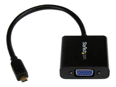 StarTech Micro HDMI auf VGA Adapter Konverter für Tablet/ Smartphones/ Ultrabook -Micro HD Stecker zu VGA Buchse - 1920x1200 - Videokonverter - HDMI - VGA - Schwarz StarTech Micro HDMI auf VGA Adapter Konverter für Tablet/ Smartphones/ Ultrabook -Micro HD Stecker zu VGA Buchse - 1920x1200 - Videokonverter - HDMI - VGA - Schwarz