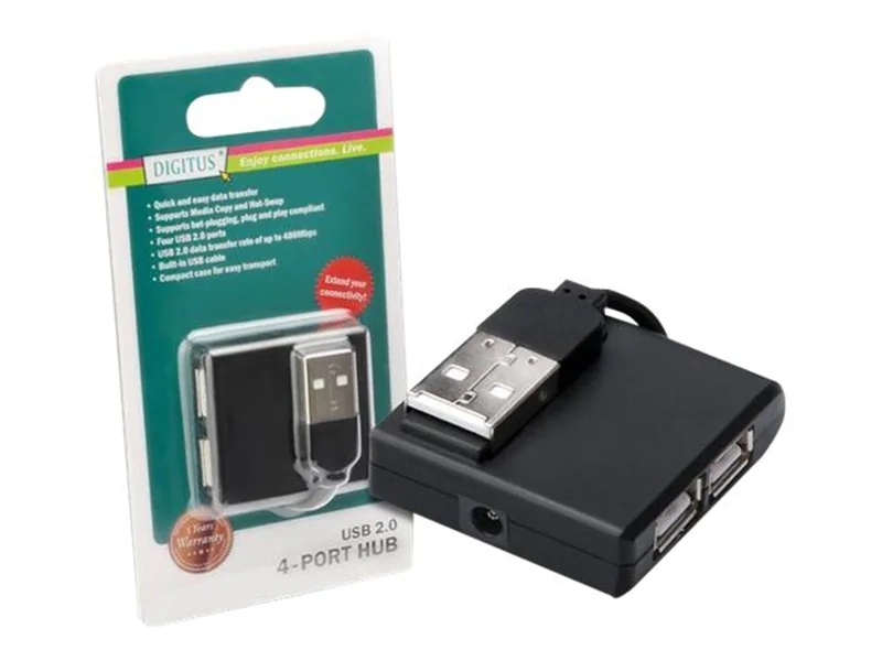 DIGITUS DA-70217 - Hub - 4 x USB 2.0 - Desktop DIGITUS DA-70217 - Hub - 4 x USB 2.0 - Desktop