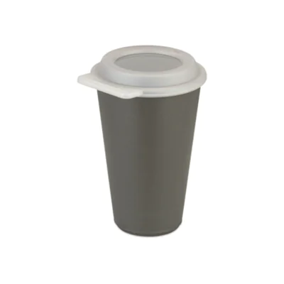 Koziol Trinkbecher MOVE CUP Mehrweg 400ml TPE Kunststoff nature ash grey Koziol Trinkbecher MOVE CUP Mehrweg 400ml TPE Kunststoff nature ash grey