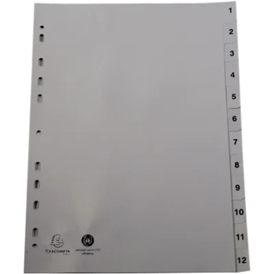 Exacompta Register 1912E A4 PP 1-12 grau Exacompta Register 1912E A4 PP 1-12 grau