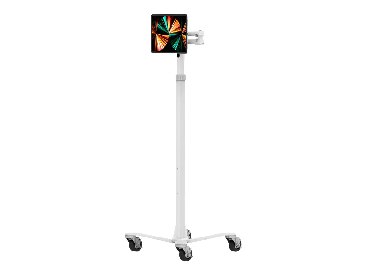 Compulocks Universal Invisible Mount Medical Rolling Cart Extended - Aufstellung - für Notebook / Tablet - weiß - Bodenaufstellung