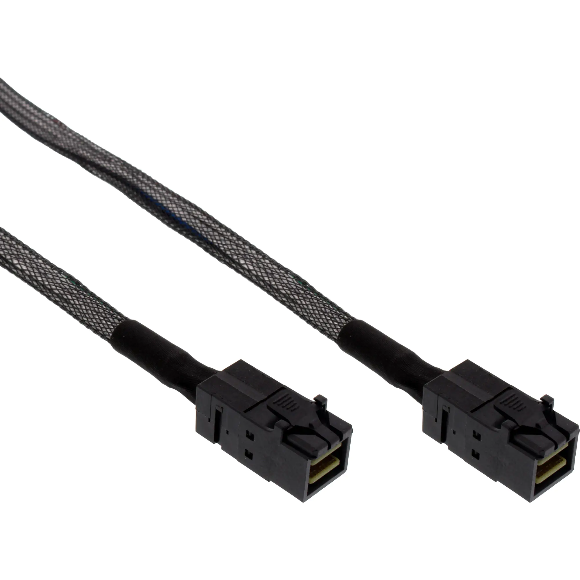 InLine - Internes SAS-Kabel - mit Sidebands - SAS 6Gbit/s - gerade durchgeführt - 4-Lane - 4x Mini SAS HD (SFF-8643) zu 4x Mini SAS HD (SFF-8643) - 1 m - Schwarz