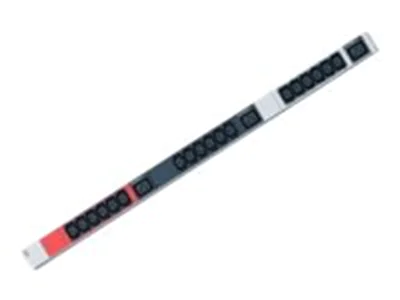 Bachmann Vertikal 19"-Steckdosenleiste, IT PDU ALU 18x C13, 3x C19, 3 Phasen, 1HE, 3,0m CEE 16A