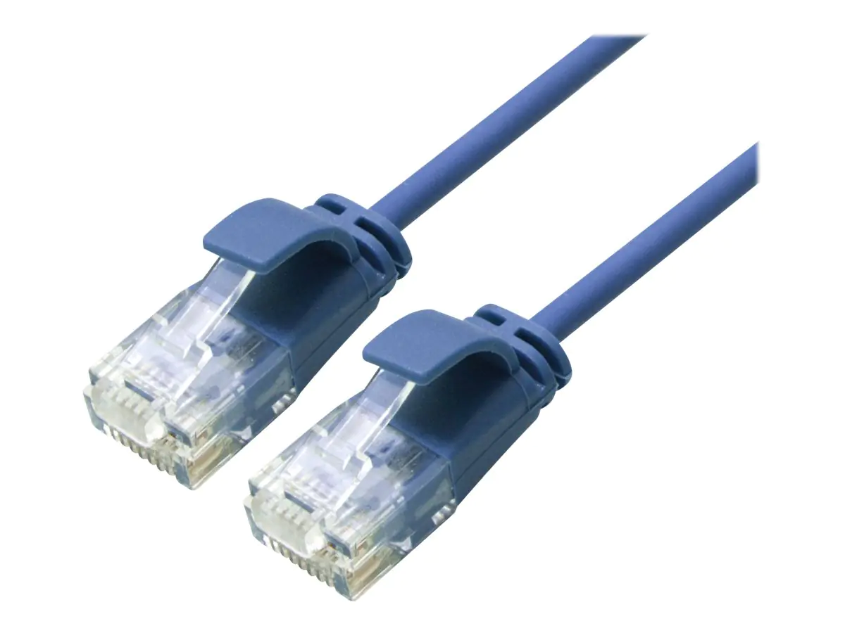 Roline Green - Patch-Kabel - RJ-45 (M) zu RJ-45 (M) - 2 m - UTP - CAT 6a - halogenfrei, geformt, ohne Haken, verseilt - Blau