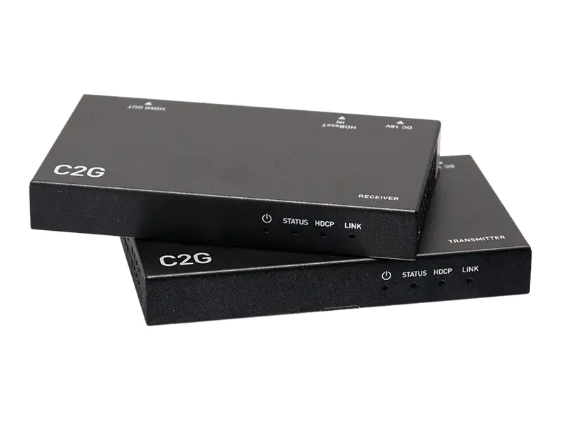 C2G HDMI HDBaseT over Cat5e, Cat6, Cat6a Extender Kit - Transmitter to Box Receiver - 4K 60Hz - Erweiterung für Video/Audio - HDMI - bis zu 70 m