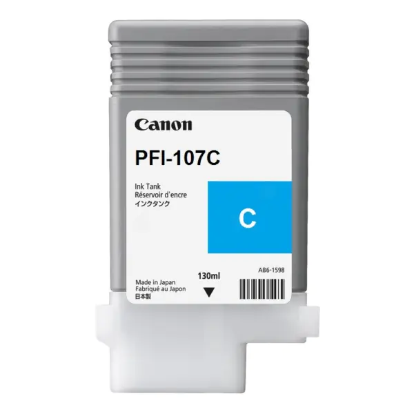 Canon PFI-107 C - 130 ml - Cyan - Original - Tintenbehälter - für imagePROGRAF iPF670, iPF680, iPF685, iPF770, iPF780, iPF785 Canon PFI-107 C - 130 ml - Cyan - Original - Tintenbehälter - für imagePROGRAF iPF670, iPF680, iPF685, iPF770, iPF780, iPF785