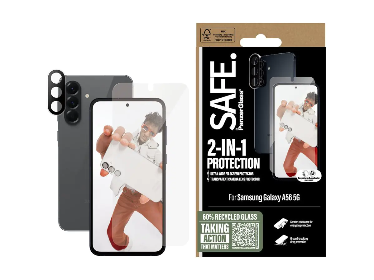 PanzerGlass SAFE. by 2-in-1 Bundle Samsung Galaxy A56 5G