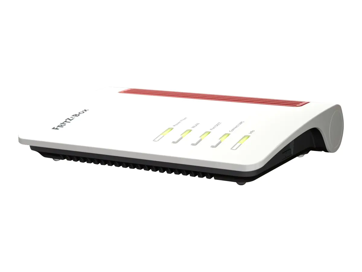 AVM FRITZ!Box 5530 Fiber - Wireless Router - GPON-Terminal / Stimmen-Karte 3-Port-Switch - 1GbE, 2.5GbE, GPON, XGS-PON, AON - Wi-Fi 6 - Dual-Band - VoIP-Telefonadapter (DECT)
