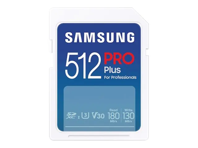 Samsung PRO Plus MB-SD512S - Flash-Speicherkarte - 512 GB - Video Class V30 / UHS-I U3 - SDXC UHS-I - weiß Samsung PRO Plus MB-SD512S - Flash-Speicherkarte - 512 GB - Video Class V30 / UHS-I U3 - SDXC UHS-I - weiß