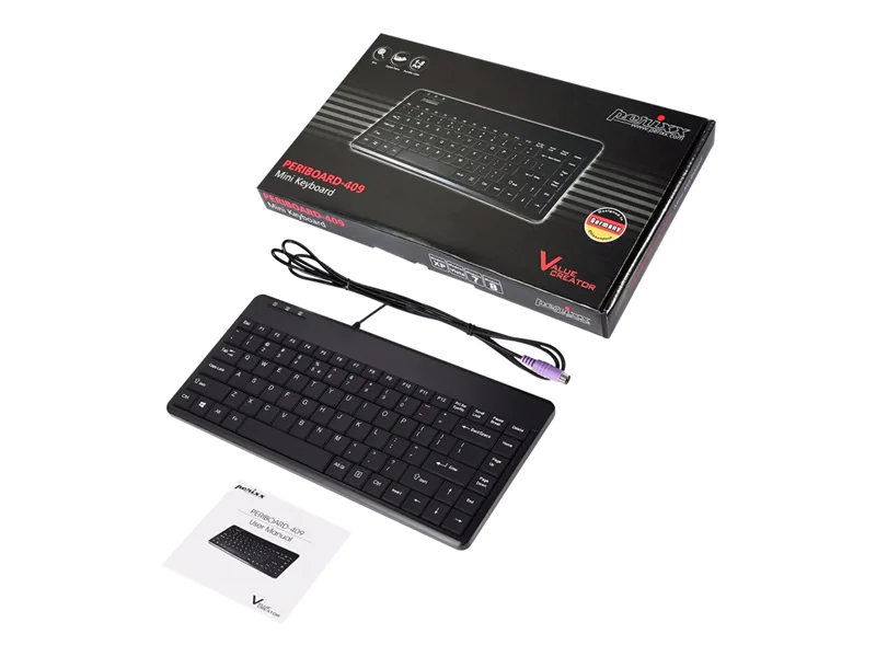 Perixx PERIBOARD-409 P - Tastatur - PS/2 - QWERTZ