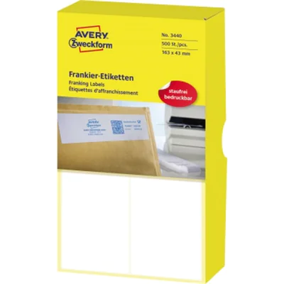 Avery Zweckform Frankieretiketten 03440 163x43mm 500 St./Pack. Avery Zweckform Frankieretiketten 03440 163x43mm 500 St./Pack.