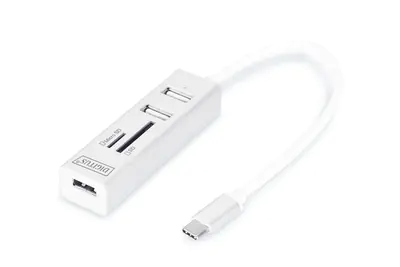DIGITUS DA-70243 - Hub - 3 x USB 2.0 - Desktop