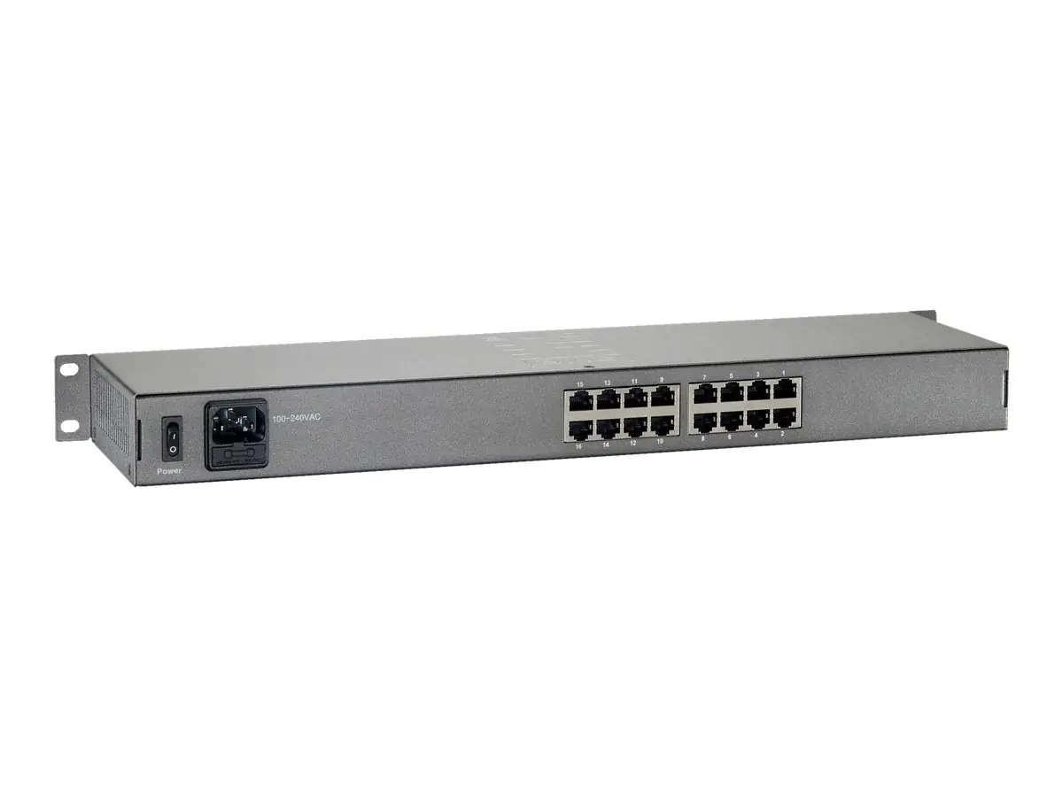 LevelOne FEP-1601W120 - Switch - 16 x 10/100 (PoE+) - Desktop, an Rack montierbar - PoE+ (112 W)