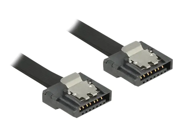 DeLOCK FLEXI - SATA-Kabel - Serial ATA 150/300/600 - SATA (M) bis SATA (M) - 30 cm - eingerastet - Schwarz