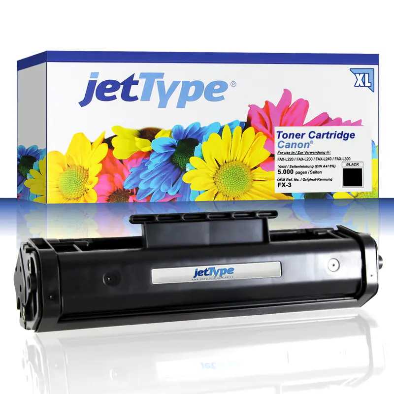 jetType Toner kompatibel zu Canon 1557A003 FX-3 schwarz 2.700 Seiten jetType Toner kompatibel zu Canon 1557A003 FX-3 schwarz 2.700 Seiten