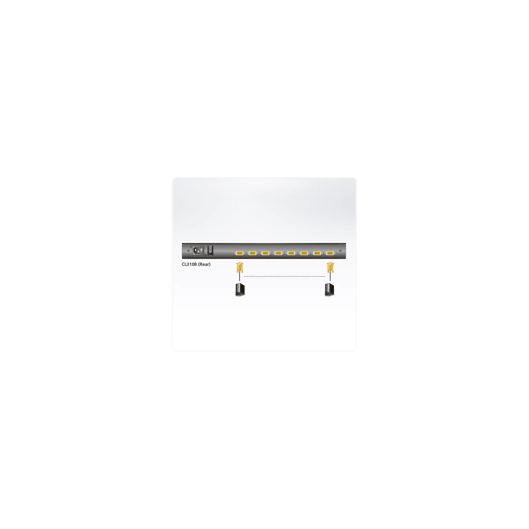 ATEN CL3108NX - KVM-Konsole - PS/2, USB - 47 cm (18.5") - Rack - einbaufähig - 1366 x 768 @ 60 Hz - 250 cd/m² - 1000:1 - 5 ms - VGA - 1U