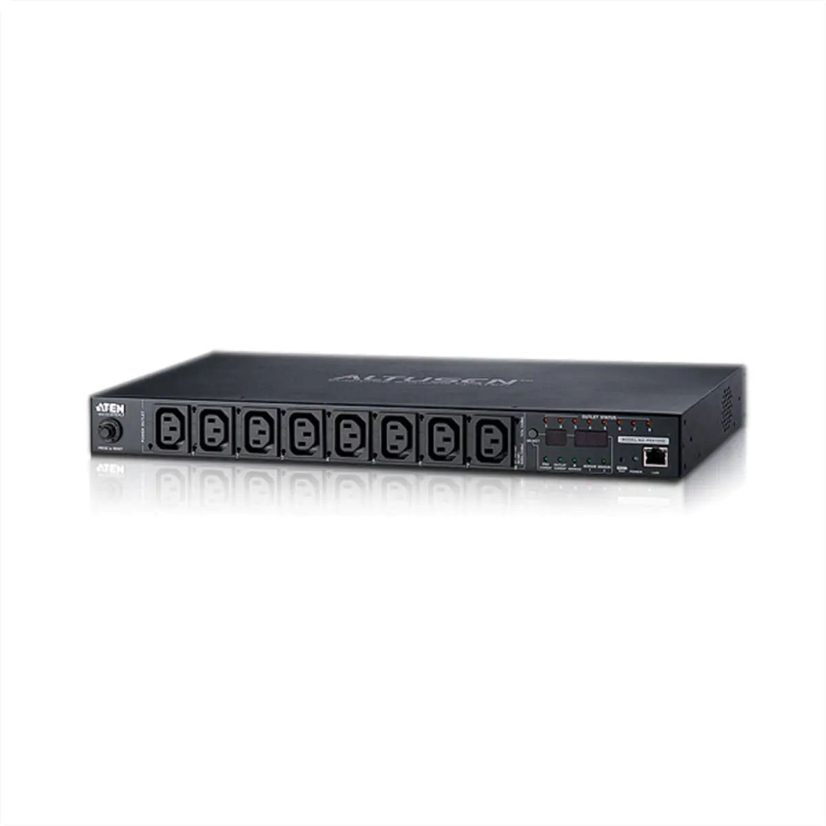 ATEN ALTUSEN PE8108G - Stromverteilungseinheit - Wechselstrom 100-240 V - 2.4 kW - Ethernet 10/100 - Eingabe, Eingang IEC 60320 C20 - Ausgangsanschlüsse: 8 - 1U