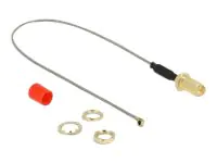 Delock - Antennenkabel - RP-SMA Gefäß zu MHF/U.FL Stecker - 20 cm - Koax - Grau