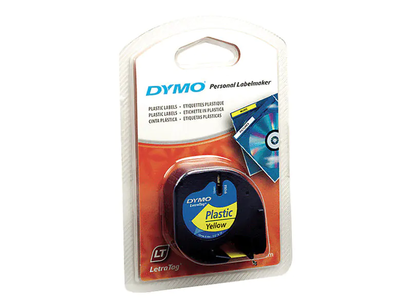 DYMO Schriftbandkassette LetraTag S0721620 12mmx4m sw auf ge