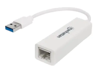 Manhattan USB-A Gigabit Network Adapter, White 506847