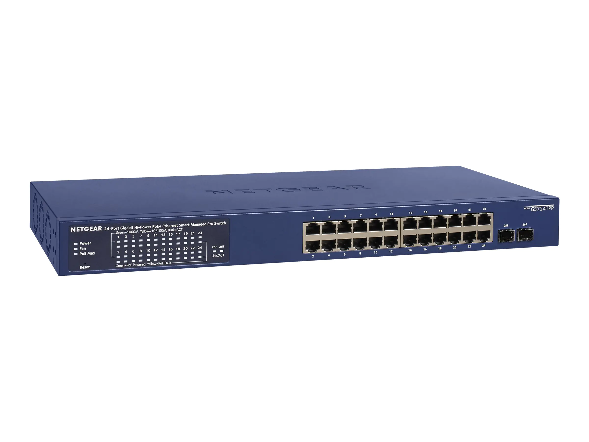 Netgear Smart GS724TPP - Switch - L3 Lite - Smart - 24 x 10/100/1000 (PoE+) GS724TPP-300EUS