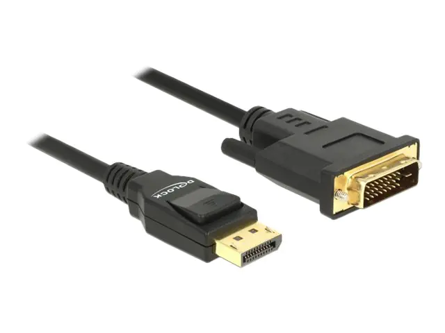 Delock - Adapterkabel - Single Link - DisplayPort (M) zu DVI-D (M) - DisplayPort 1.2a - 2 m - passiv - Schwarz