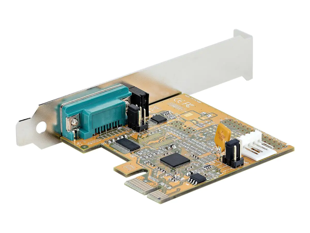 StarTech PCI Express Serial Card, PCIe to RS232 (DB9) Serial Interface Card, PC Serial Card with 16C1050 UART, Standard or Low Profile Brackets, COM Retention, For Windows & Linux - PCIe to DB9 Card (11050-PC-SERIAL-CARD) - Serieller Adapter - PCIe 2.0 Lo