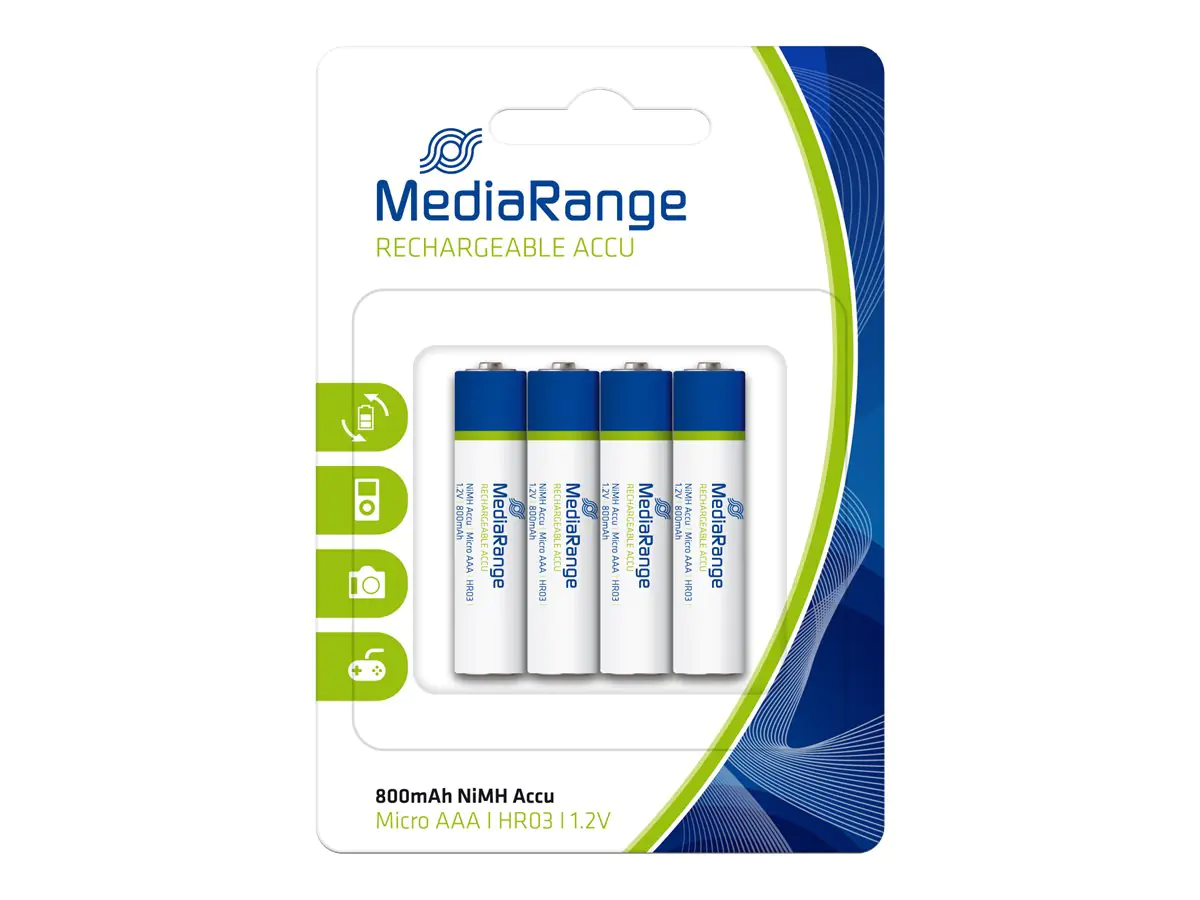 MEDIARANGE Batterie 4 x AAA - NiMH - (wiederaufladbar) MRBAT120