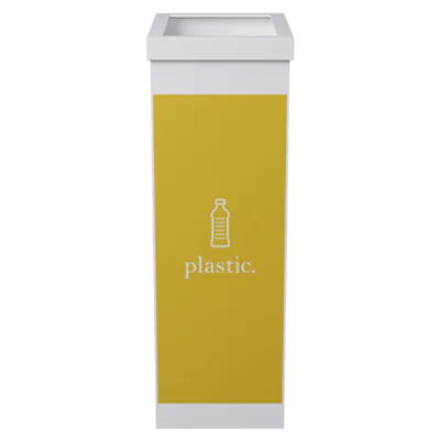 Paperflow Abfallsammelsystem 36,6 x 76 x 26,3 cm (B x H x T) 60l 1 Sortierfach Polystyrol weiß/gelb