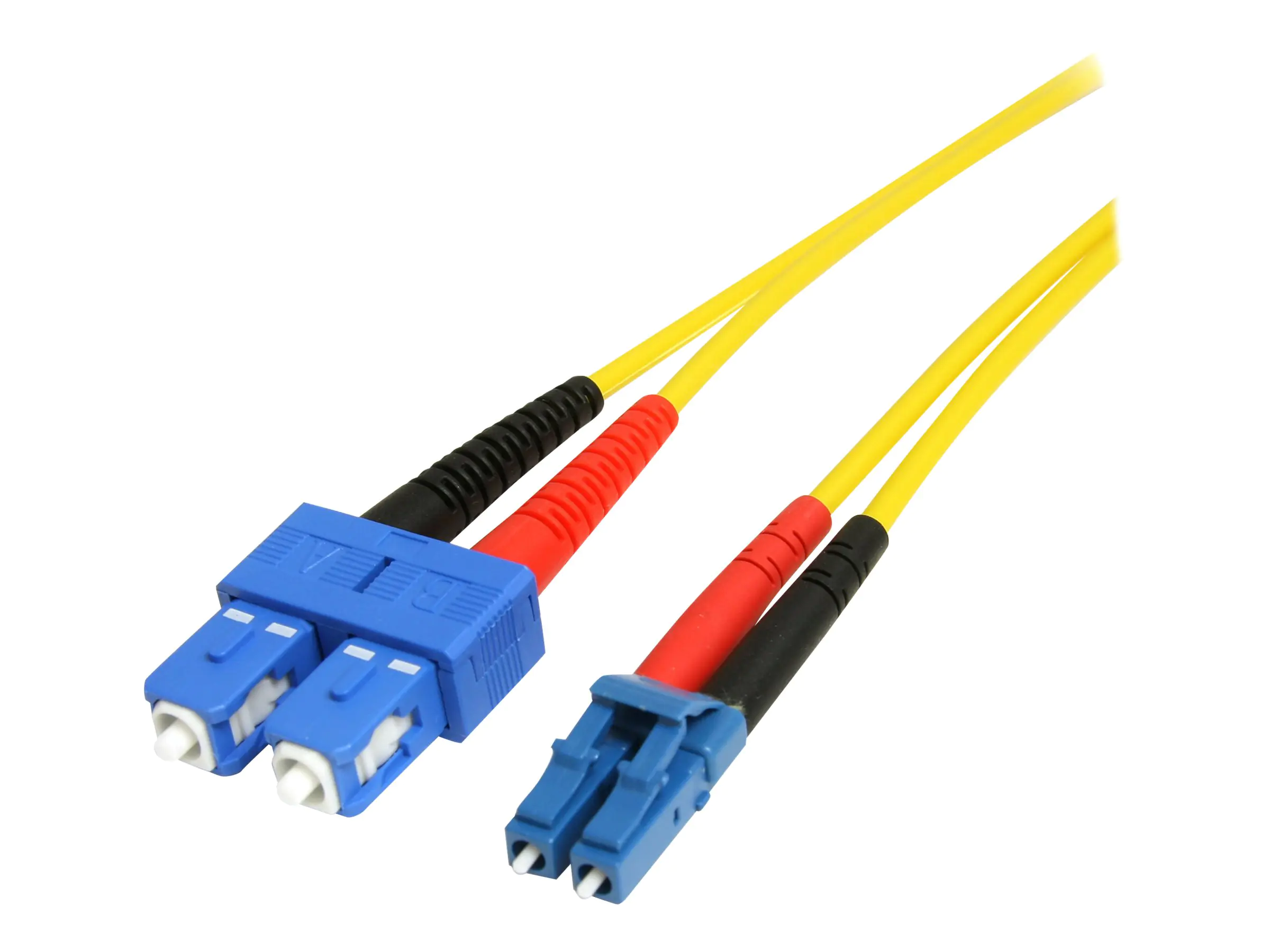 StarTech 4m Fiber Optic Cable - Single-Mode Duplex 9/125 - LSZH - LC/SC - OS1 - LC to SC Fiber Patch Cable (SMFIBLCSC4) - Patch-Kabel - SC Single-Modus (M) zu LC Single-Modus (M) - 4 m - Glasfaser - Duplex - 9/125 Mikrometer - OS1 - geformt - Gelb