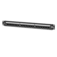 Eaton Tripp Lite Series Cat6 24-Port Patch Panel - PoE+ Compliant, 110/Krone, 568A/B, RJ45 Ethernet, 1U Rack-Mount, TAA - Patch Panel - Rack montierbar - CAT 6 - RJ-45 X 24 - Schwarz - 1U - 48.3 cm (19") - TAA-konform